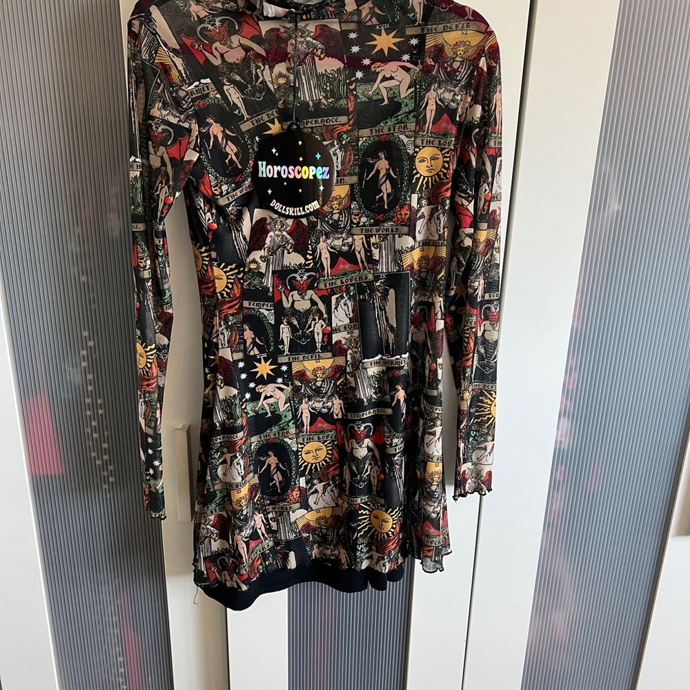 Dolls Kill Horoscopez Multicolor Graphic Women's Dress